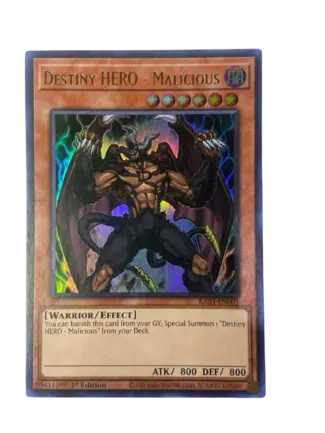 DESTINY HERO - MALICIOUS Monstruos Normales/efectos